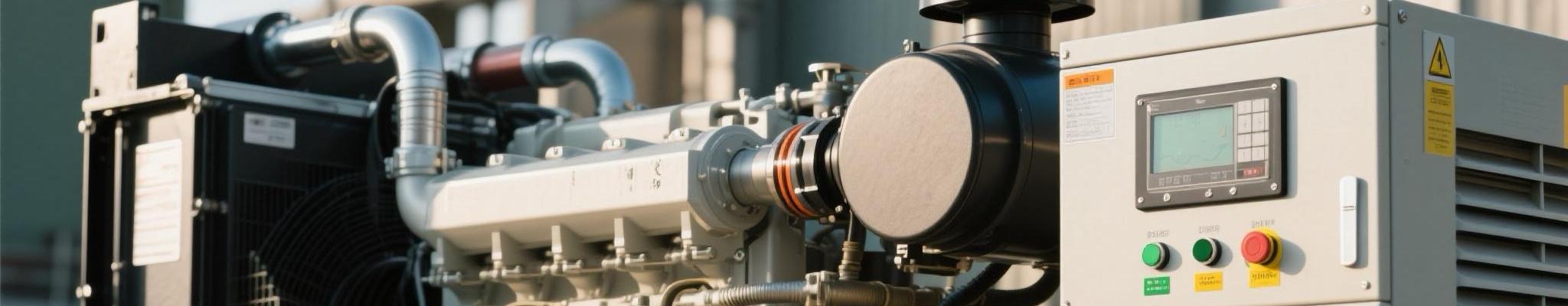 Eco-optimized diesel generator with modern emission systems Modern diesel generator with eco-friendly emission control technology