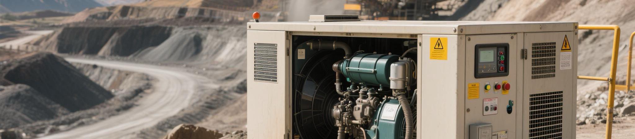 Diesel generator used in Peru’s remote mining operations Diesel generator powering a lithium mine in Peru