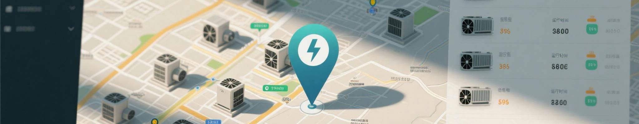 Cloud-Based Generator Management Interface Cloud dashboard tracking multiple diesel generator sites