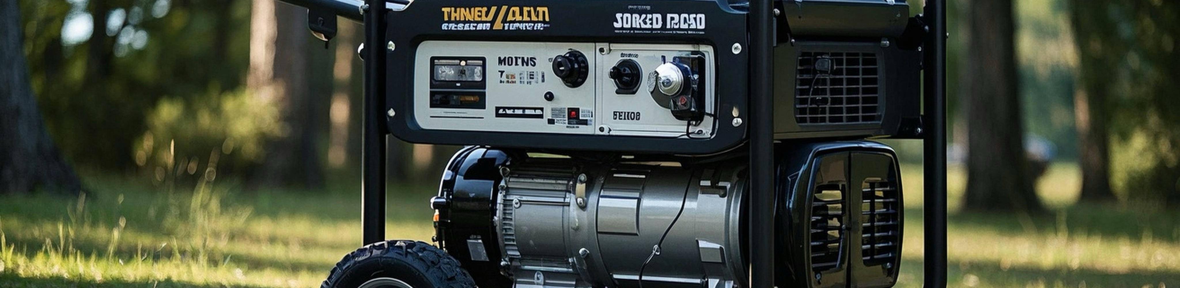 Portable Diesel Generator Mobility Outdoors Portable diesel generator with wheels moving outdoors