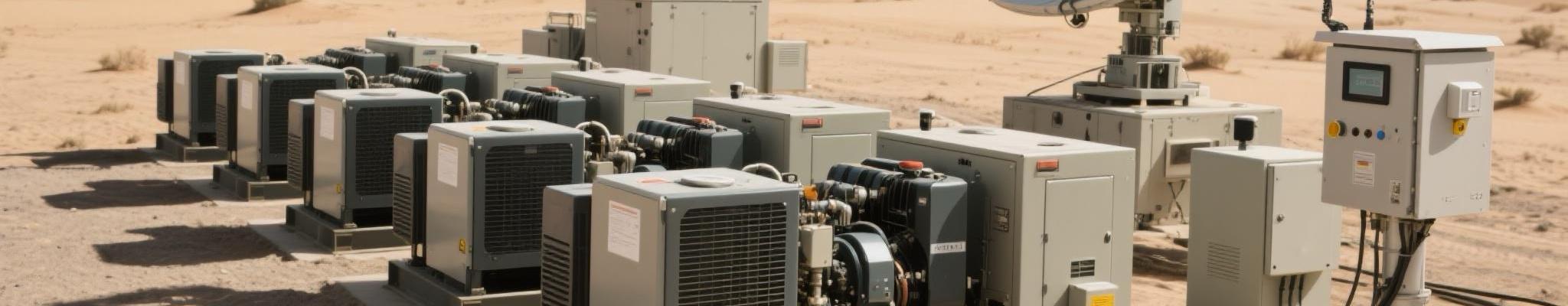 Diesel generator with satellite monitoring equipment deployed in remote area