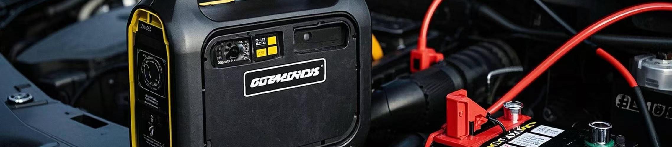 Real-world operation of starting a portable generator using a car battery