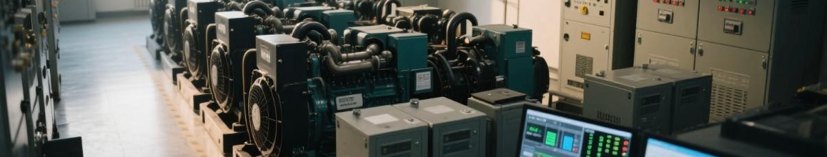 Hybrid Microgrid with Diesel Generator Integration Microgrid control center overseeing diesel generators and energy storage