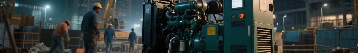 G&uuml;neydoğu Asya'da gece inşaatlara g&uuml;&ccedil; sağlayan dizel jenerat&ouml;r G&uuml;neydoğu Asya'da gece inşaatlara g&uuml;&ccedil; sağlayan dizel jenerat&ouml;r