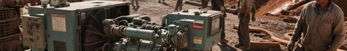 Diesel generator powering a copper mine in northern Chile