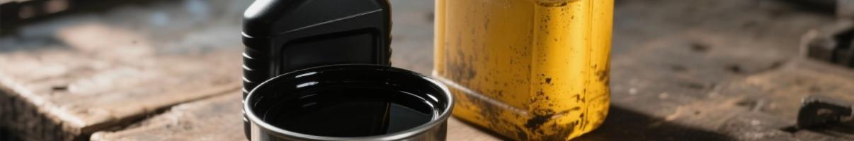 Comparison of clean and dirty generator engine oil