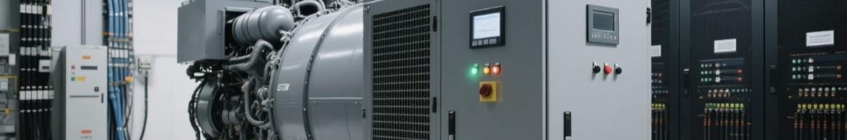 Diesel generator with ATS powering a data center during outage