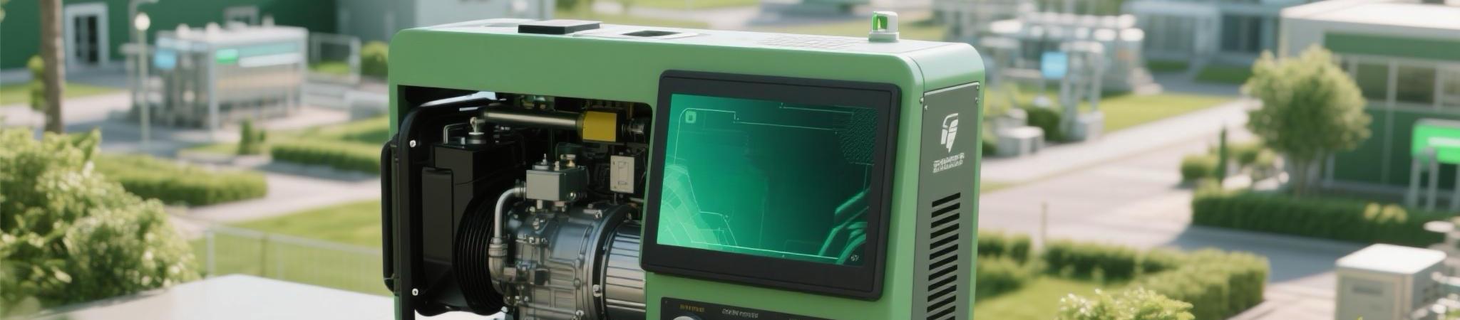 Low-emission diesel generator with AI optimization in a sustainable energy park