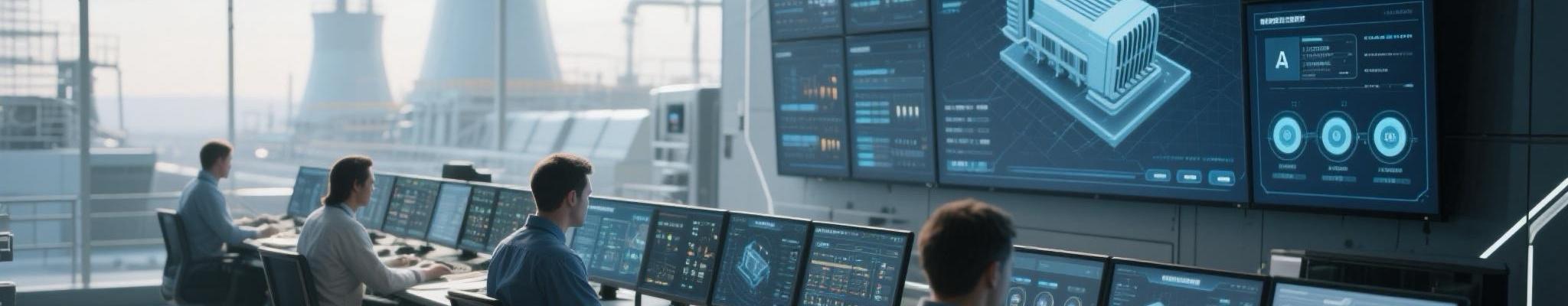 Futuristic AI control room for diesel generator systems