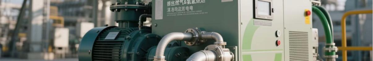 Close-up of clean fuel generator using RNG and hydrogen blend