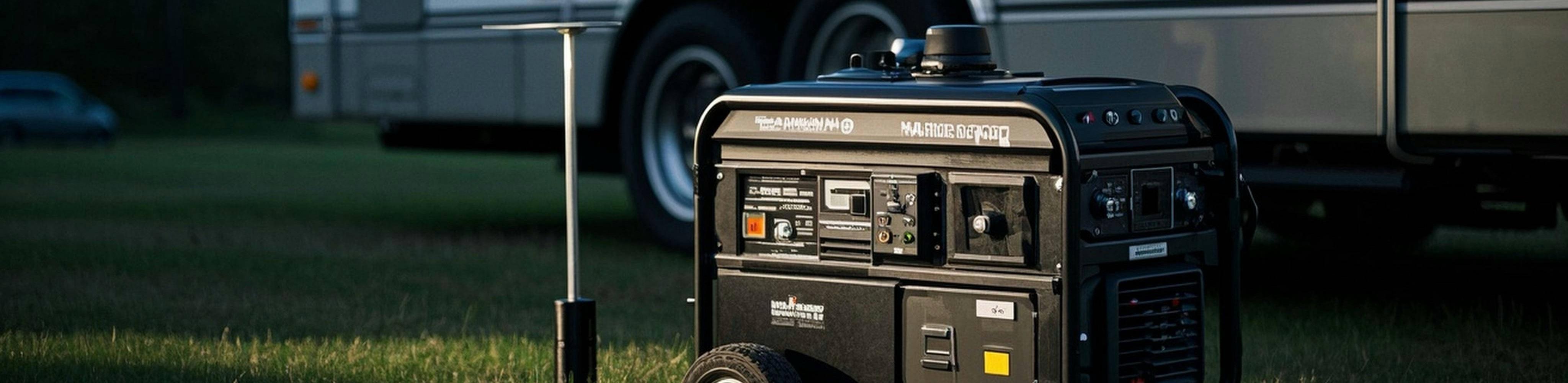Safe placement and protection of a portable diesel generator for RV use