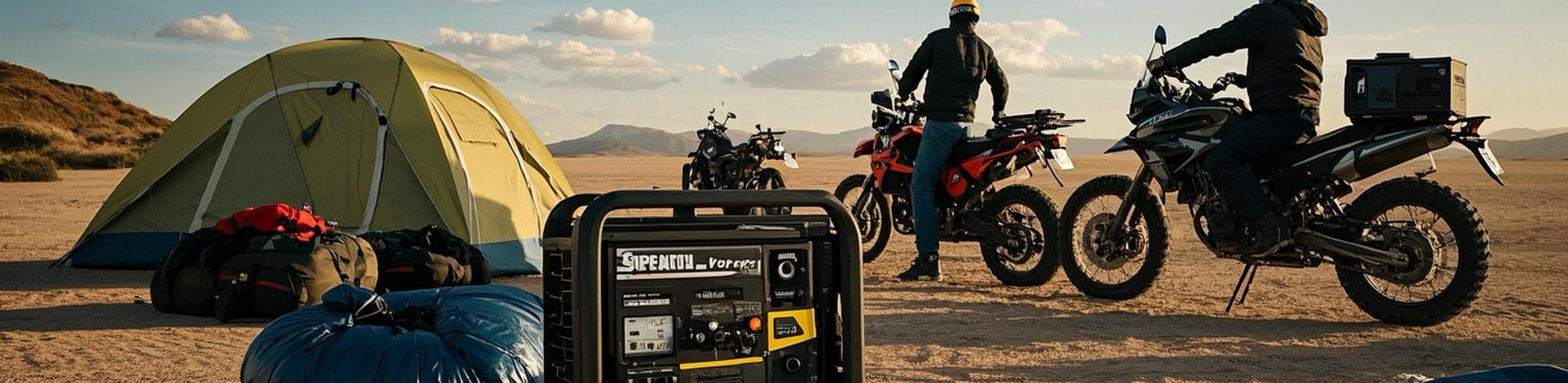 Portable diesel generator used in outdoor camping site