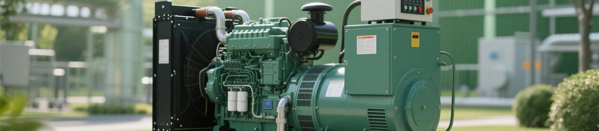 Emission-controlled diesel generator in a sustainable energy park