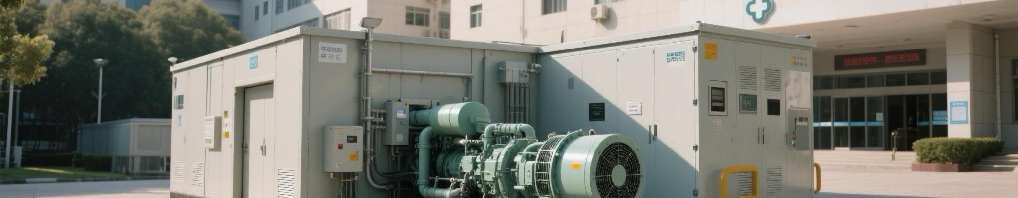 Modern diesel generator in hospital and data center settings