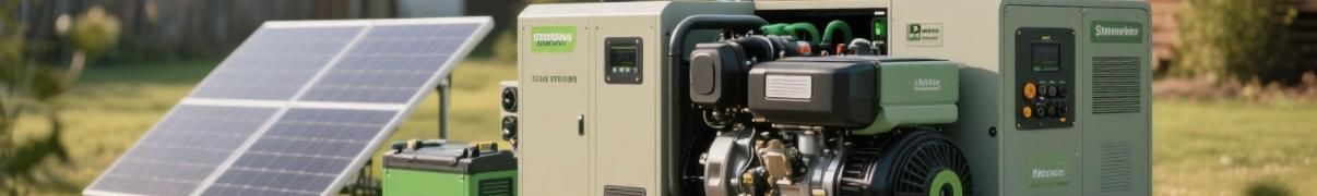Hybrid home backup system integrating diesel generator and solar panels