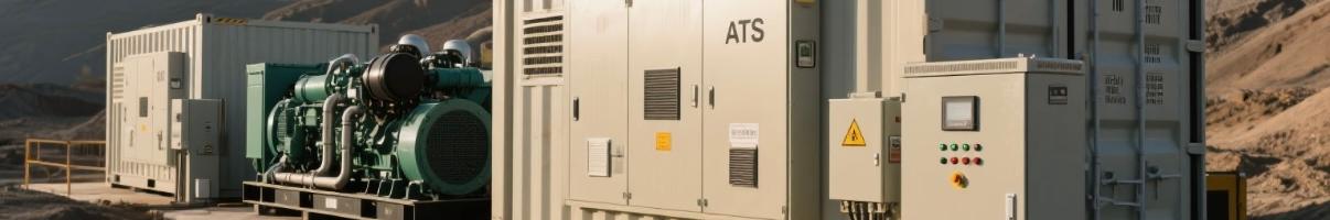 Containerized diesel generators in parallel setup with ATS at a remote mining site