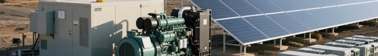 Hybrid solar and diesel power system at a remote mining site