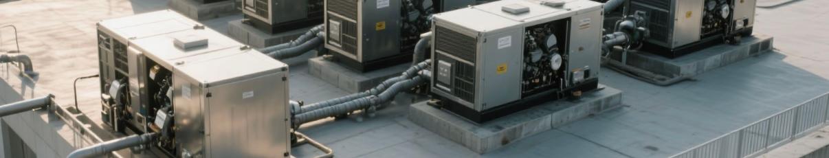 Community microgrid setup with modular diesel generator units on rooftop