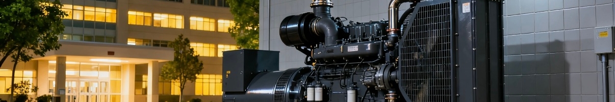 Diesel generator ensuring emergency power for hospital facilities