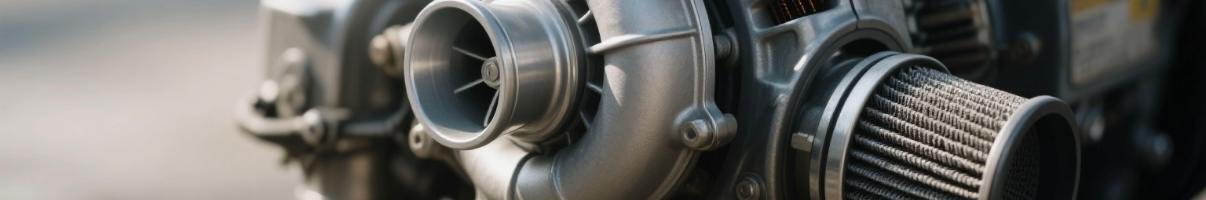 Turbocharger and high-altitude air filter installed on diesel generator