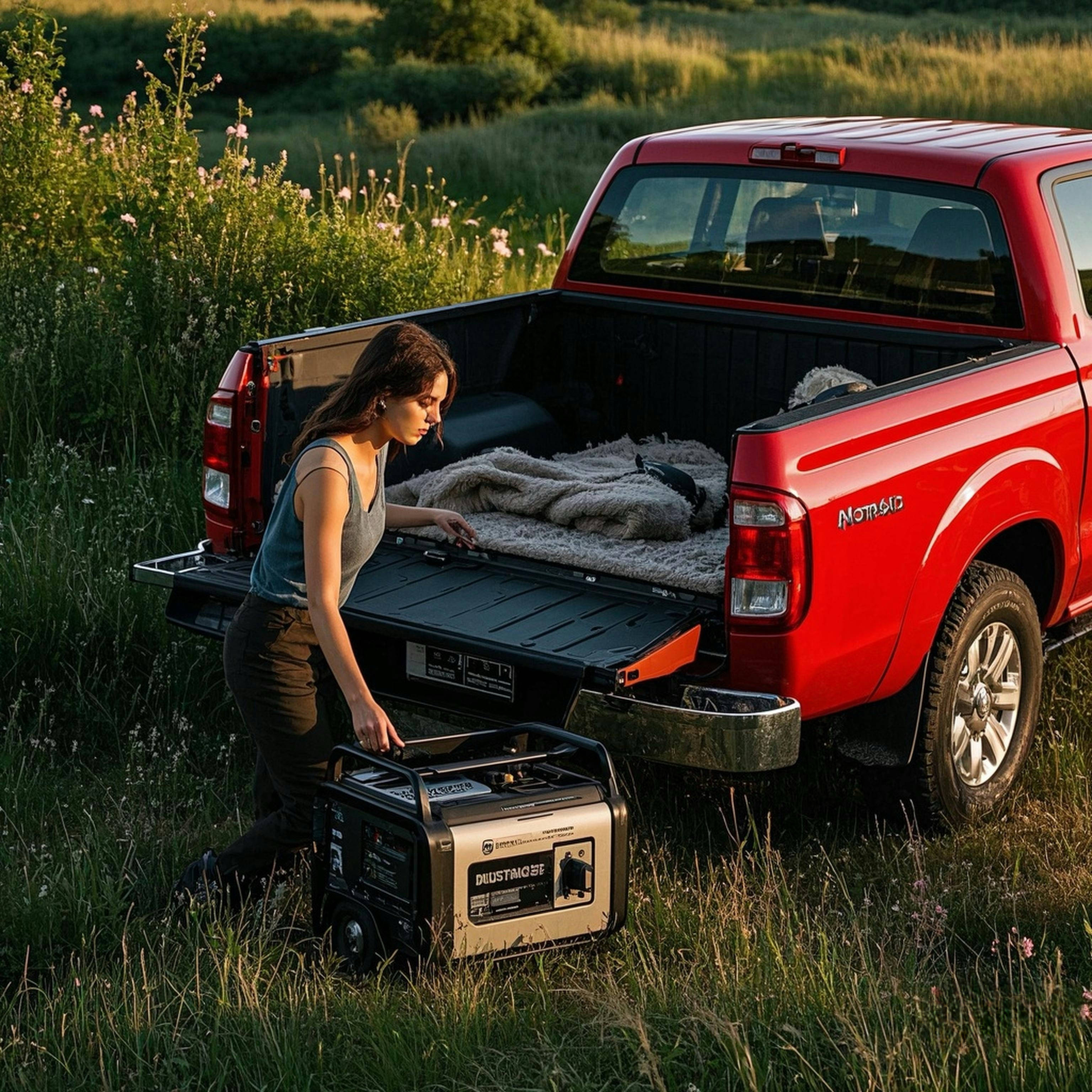 How To Load A Portable Generator in A Pickup Truck Bed?