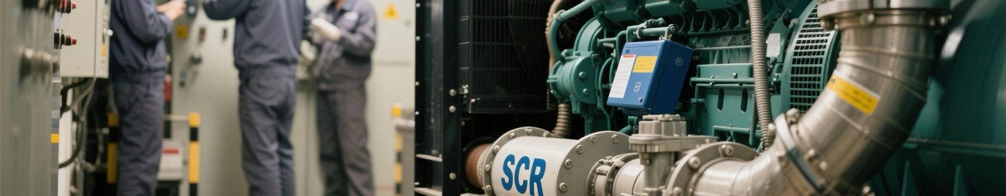 Diesel generator installed with SCR system in an industrial site