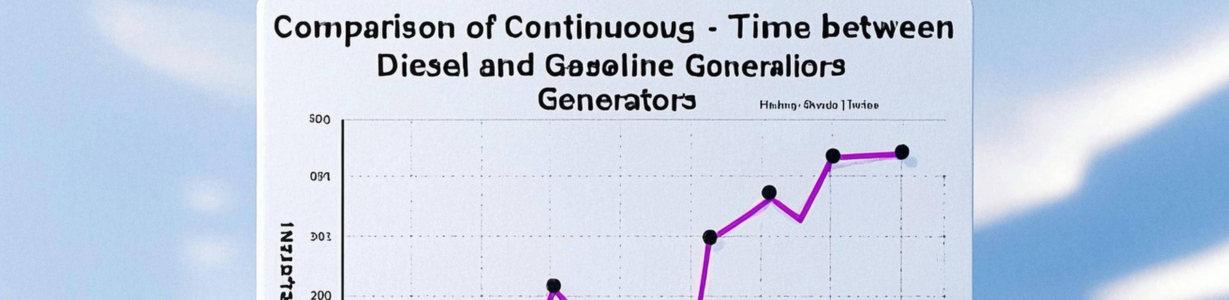 Comparison chart of diesel and gasoline generator continuous runtimes
