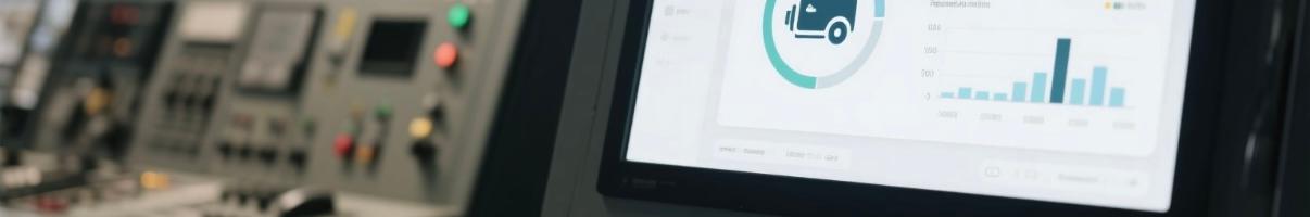 Control panel monitoring energy use and emissions of diesel generator