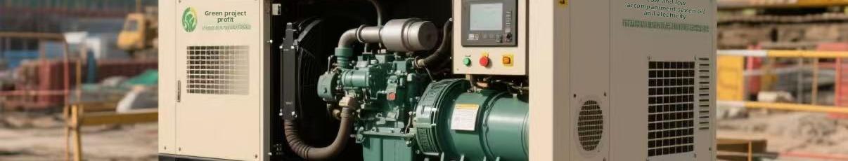 Mababang-paglabas ng diesel generator sa isang site na berdeng enerhiya na sinusuportahan ng gobyerno