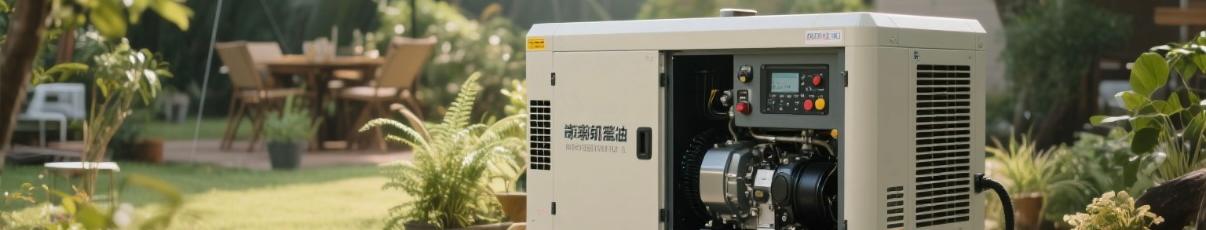 Home Backup Diesel Generator in Garage Quiet diesel generator installed in home garage for backup power