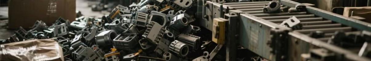 Diesel generator factory assembly line with parts backlog due to supply chain delay