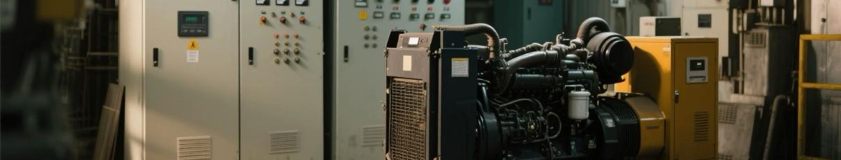 Diesel generator and grid transfer switch for peak shaving in factory