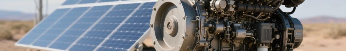 Low-emission diesel generator hybridized with solar system