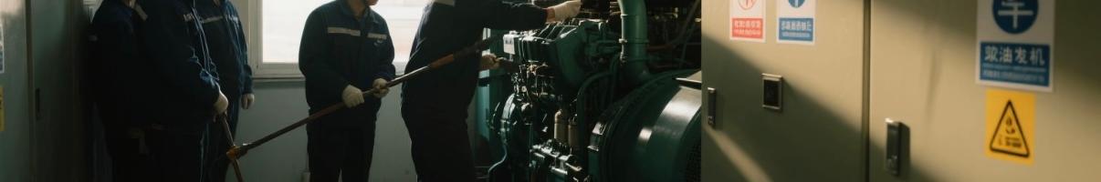 Diesel generator emergency startup in hospital power room