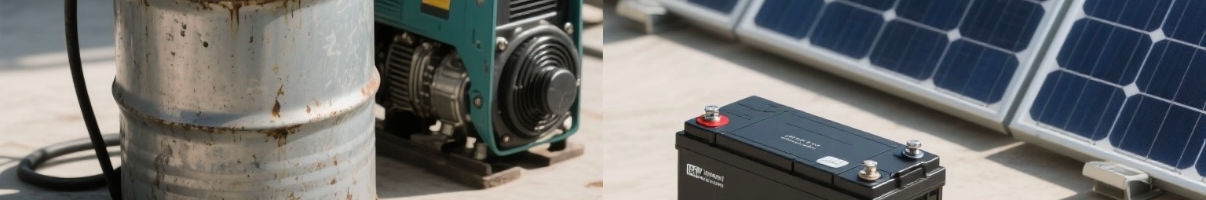 Cost analysis of diesel and solar generators