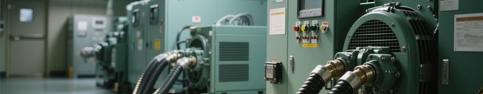 Hospital diesel generator powering emergency systems during blackout