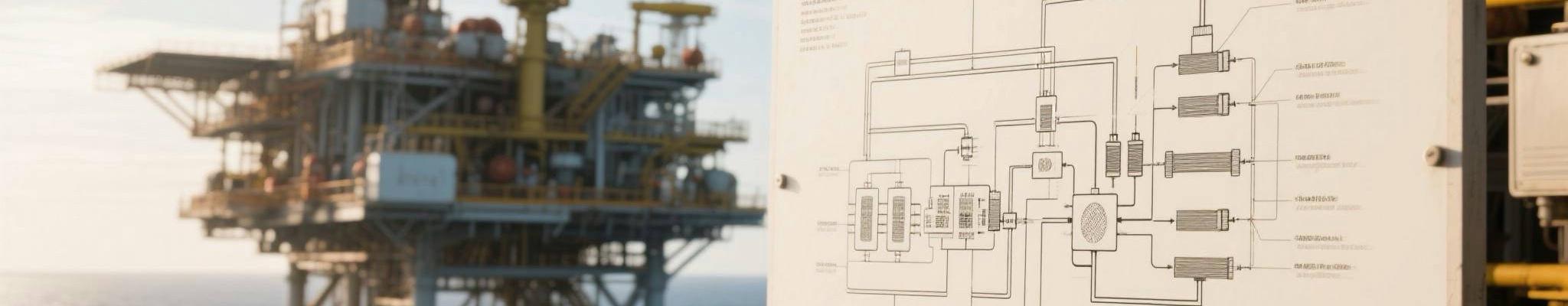 Diagram showing offshore platform power redundancy with diesel generators