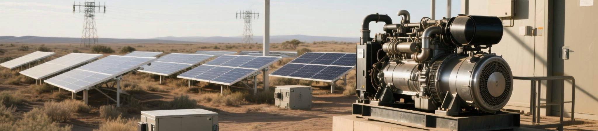 Hybrid power solution with diesel generator and solar panels in a microgrid setting