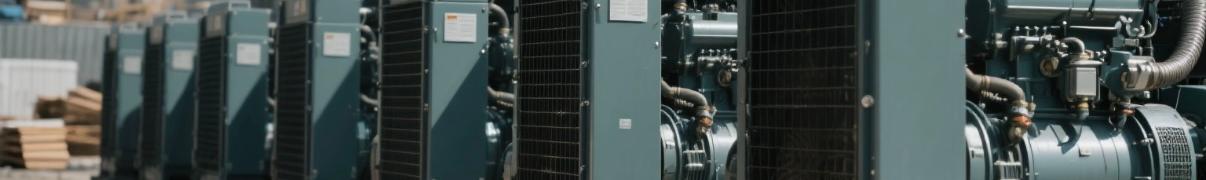 Diesel generators operating at a construction or oilfield site under volatile diesel prices