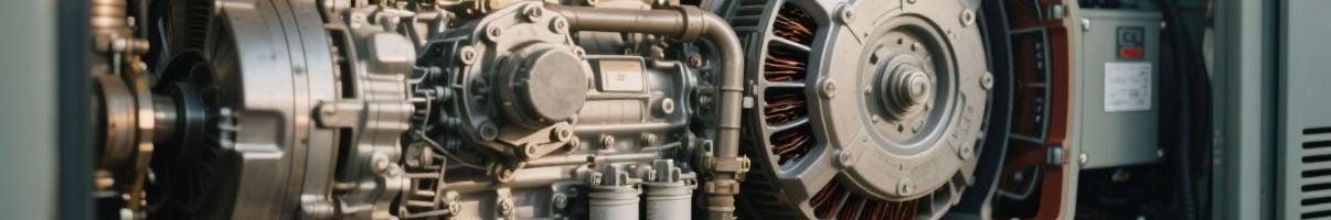 Cutaway view showing internal diesel generator structure with engine and alternator