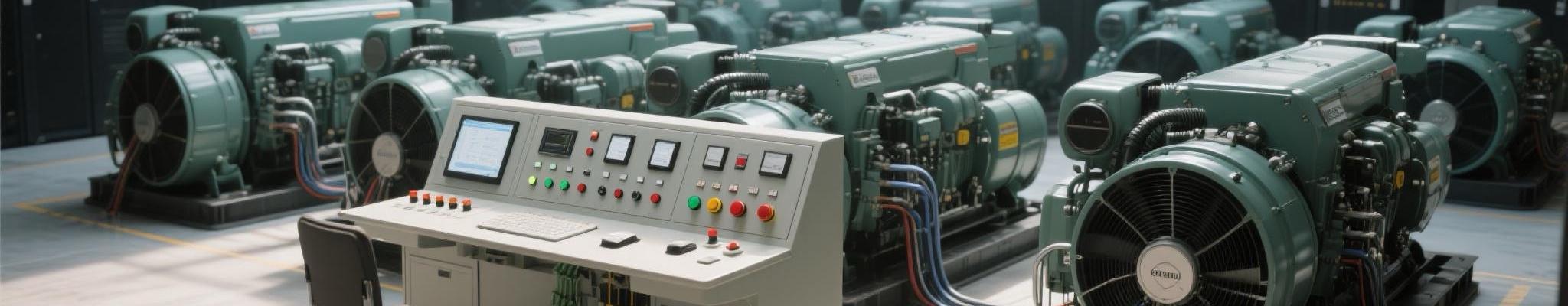 Real-time monitoring setup for an industrial generator control room