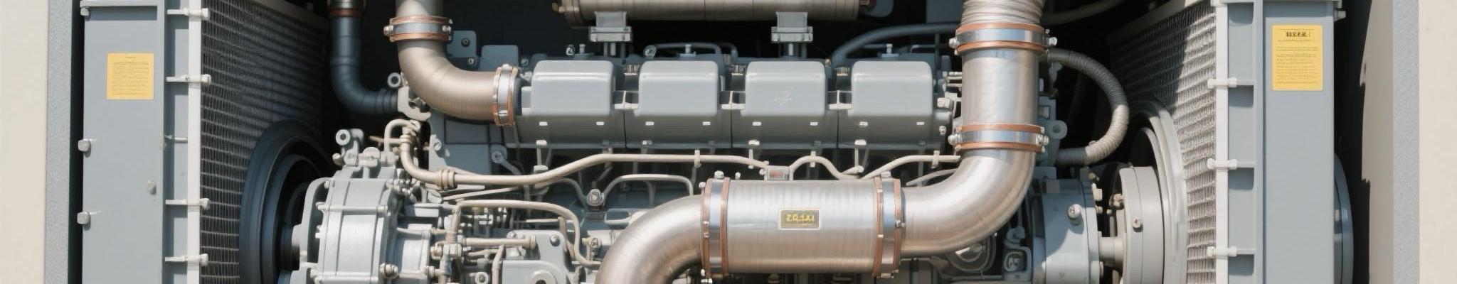 Cross-sectional diagram of generator cooling and exhaust components