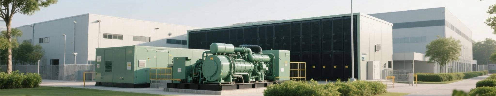 Modern facility with diesel generator powered by green SCR technology