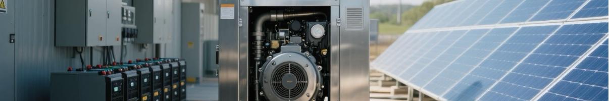 Hybrid power system with diesel generator and solar panels in a data center 