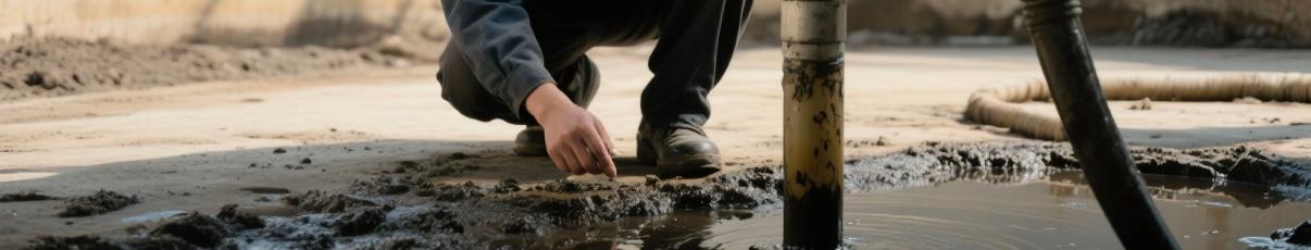 Fuel–Water Separator Inspection Technician inspecting and removing water sediment from diesel fuel tank using separator