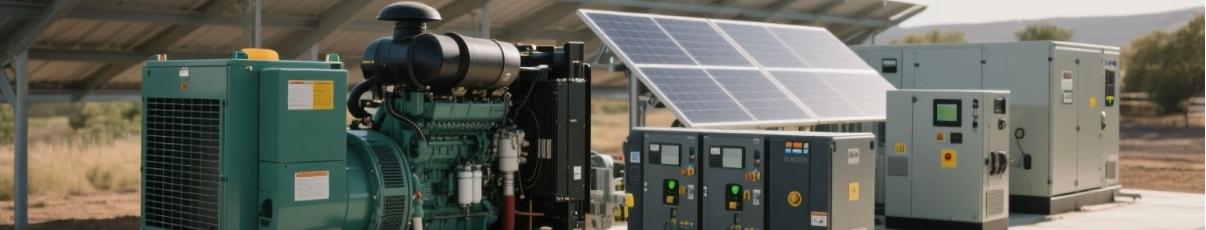 Diesel generator operating within a hybrid microgrid site