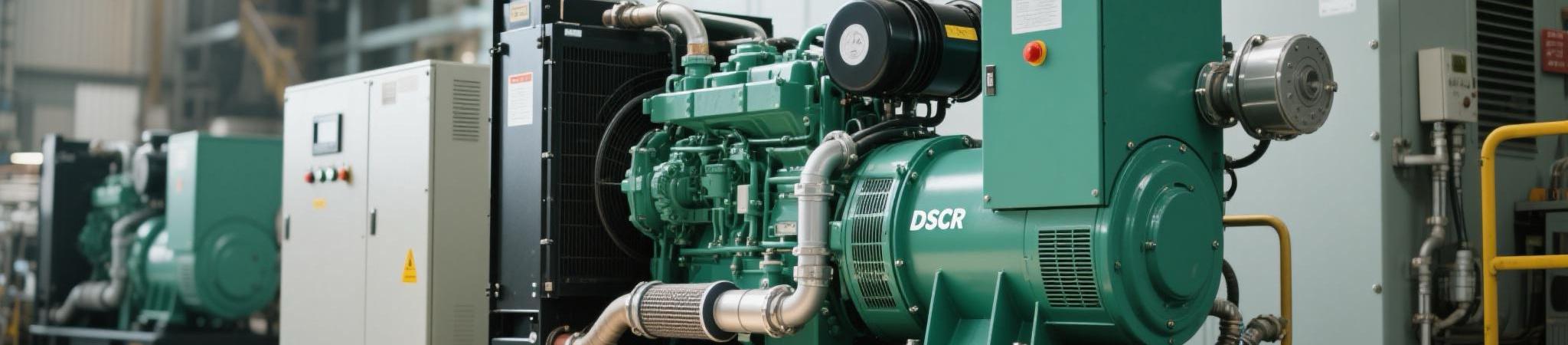 Diesel generator equipped with SCR and DPF emission control systems