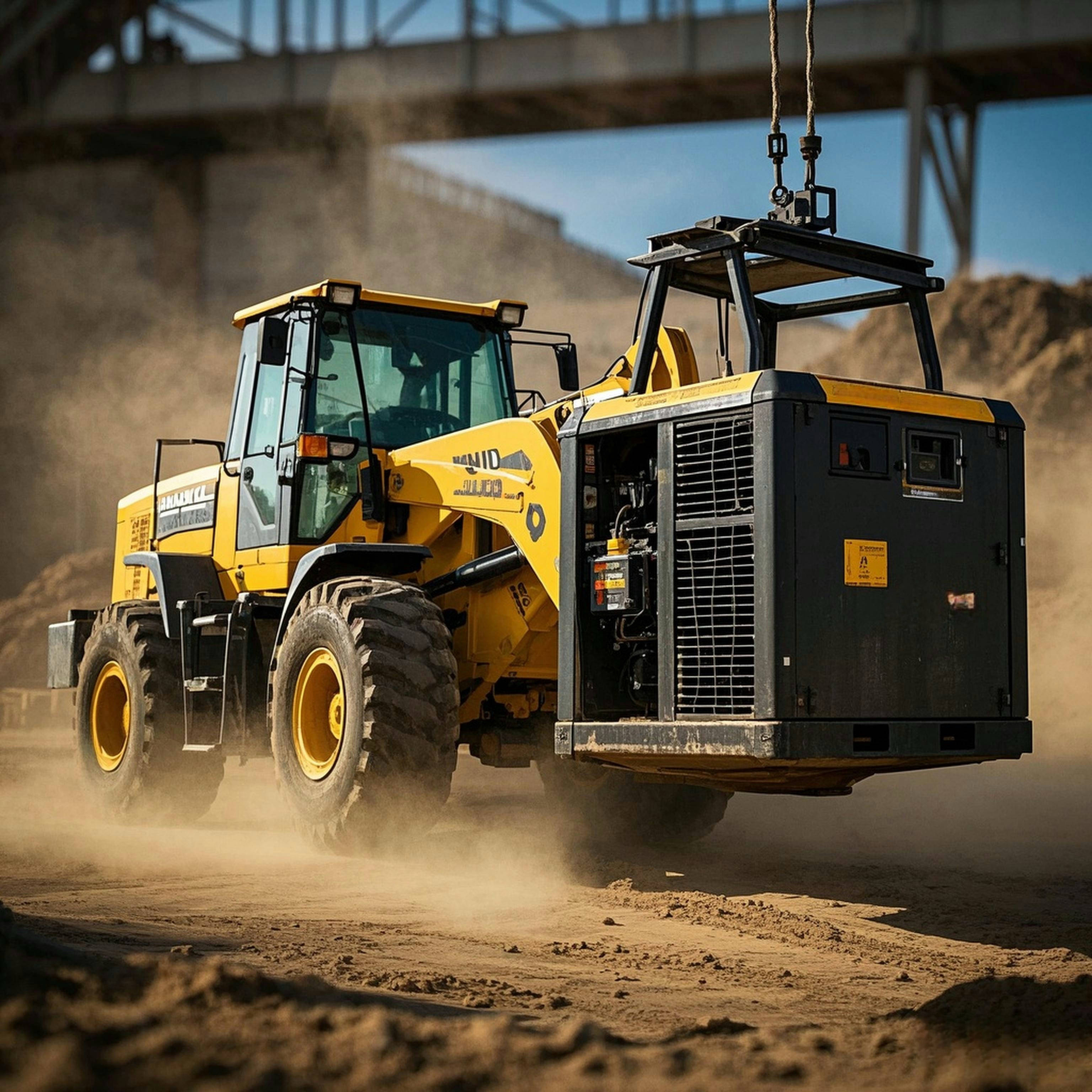 How Use Front End Loader To Lift Portable Generator?