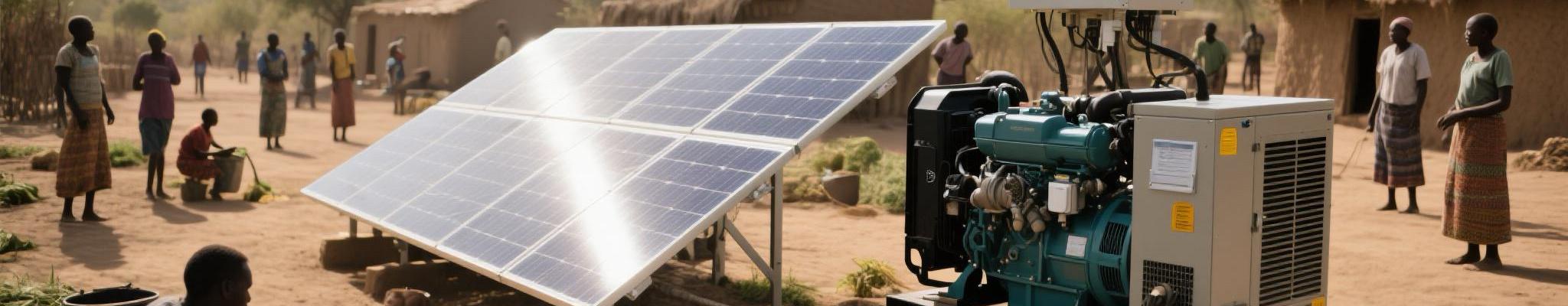 Hybrid microgrid with diesel generator in African rural area