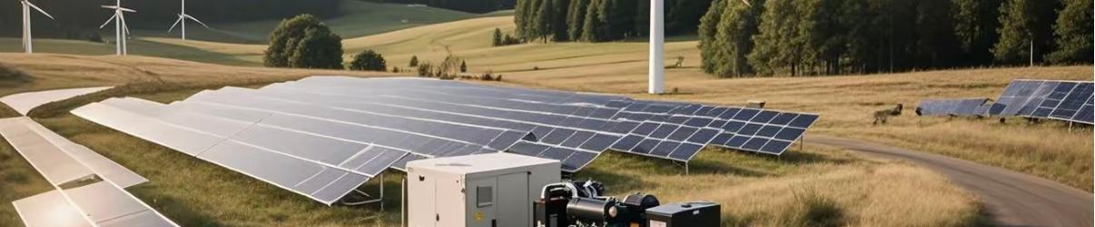 Diesel generator integrated with solar and wind power